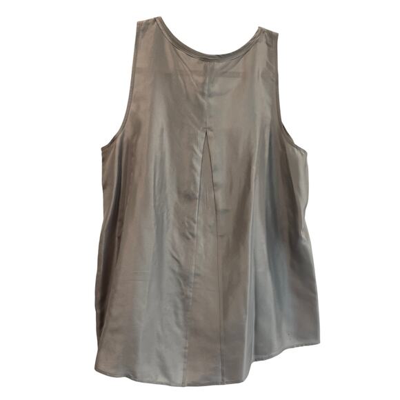J.Crew Women’s Sleeveless Gray Top Button Front Scoop Neck Silver Buttons Size M - Picture 5 of 5